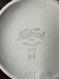 Rare Vintage 1950s Rorstrand Sweden Pottery Tweed Pattern Coffee Set For 6
