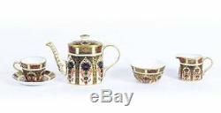 Rare Vintage 6-Piece Royal Crown Derby Old Imari Miniature Tea/Coffee Set 1128