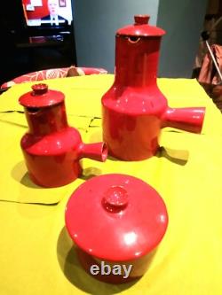 Rare Vintage CHARLES VOLTZ VALLAURIS French Art Pottery PART COFFEE SET VGC