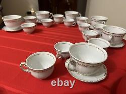 Rare Vintage Famous Zsolnay Hungary Tea, Coffee, Expresso 24 Pice Set