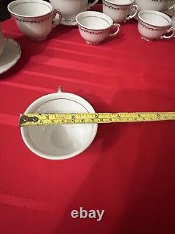 Rare Vintage Famous Zsolnay Hungary Tea, Coffee, Expresso 24 Pice Set