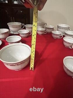 Rare Vintage Famous Zsolnay Hungary Tea, Coffee, Expresso 24 Pice Set