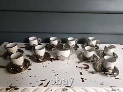 Rare Vintage Italian Demitasse Coffee set by MONOPOLI. 35 piece. 1950's. Never