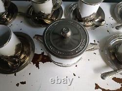 Rare Vintage Italian Demitasse Coffee set by MONOPOLI. 35 piece. 1950's. Never