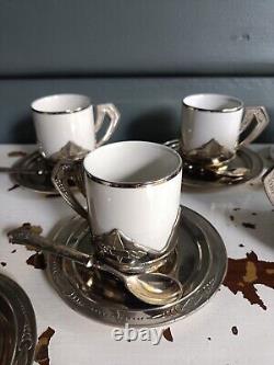 Rare Vintage Italian Demitasse Coffee set by MONOPOLI. 35 piece. 1950's. Never