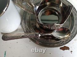 Rare Vintage Italian Demitasse Coffee set by MONOPOLI. 35 piece. 1950's. Never