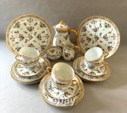Rare Vintage Limoges Delvaux Paris France 23-Piece Porcelain Tea / Coffee Set