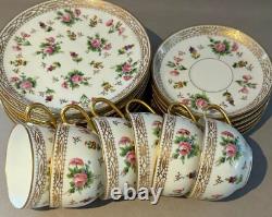 Rare Vintage Limoges Delvaux Paris France 23-Piece Porcelain Tea / Coffee Set
