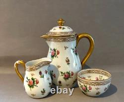Rare Vintage Limoges Delvaux Paris France 23-Piece Porcelain Tea / Coffee Set