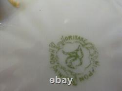 Rare Vintage Noritake Rc Nippon Gold Jewelled And Roses Set Footed Dishes