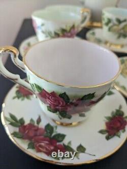 Rare Vintage Paragon'Six World roses' Harry Wheatcroft Full Coffee Set