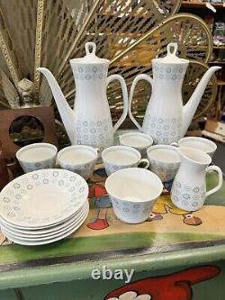 Rare Vintage Rorstrand Sweden Pottery Unknown Pattern Coffee Set