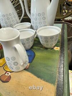 Rare Vintage Rorstrand Sweden Pottery Unknown Pattern Coffee Set