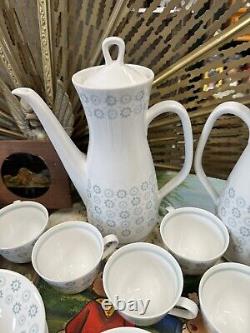 Rare Vintage Rorstrand Sweden Pottery Unknown Pattern Coffee Set