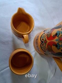 Rare Vintage Sadler Rooster Coffee Set With Cups Retro/ Vintage