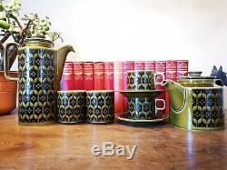 Rare retro vintage Hornsea Heirloom Green Tea and Coffee set 1970s Clappison