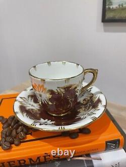 Rare vintage Royal Stuart Coffee Cups X6, multicoloured
