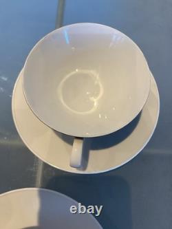 Raymond Lowey Ebony Black Rosenthal Germany Fine China Coffee Set for 6 Vintage