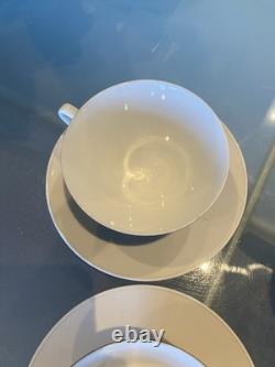 Raymond Lowey Ebony Black Rosenthal Germany Fine China Coffee Set for 6 Vintage