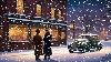 Relaxing 1940s Vintage Music Playing In Coffee Shop Snow Falling Asmr