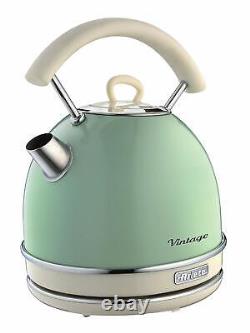 Retro Dome Kettle, Toaster & Filter Coffee Machine Set, Green Vintage Style