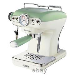 Retro Jug Kettle, Toaster & Filter Coffee Machine Set, Green Vintage Style