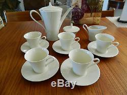 Rhenania W. Germany COFFEE TEA SERVING SET 15 Pc. Vintage white Bone China