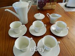 Rhenania W. Germany COFFEE TEA SERVING SET 15 Pc. Vintage white Bone China