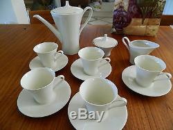 Rhenania W. Germany COFFEE TEA SERVING SET 15 Pc. Vintage white Bone China