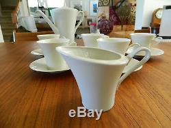 Rhenania W. Germany COFFEE TEA SERVING SET 15 Pc. Vintage white Bone China