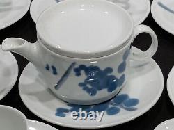 Richard Ginori Tokay 25 piece Tea Coffee Set White withBlue Floral Art Design