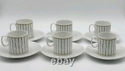 Rosenthal Continental China Amber Set Of Six 6 Cups Saucers