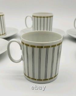 Rosenthal Continental China Amber Set Of Six 6 Cups Saucers