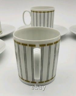 Rosenthal Continental China Amber Set Of Six 6 Cups Saucers