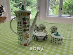 Rosenthal Emilio Pucci Piemonte Vintage Coffee / Tea Set. 17 Pieces, Serves Six