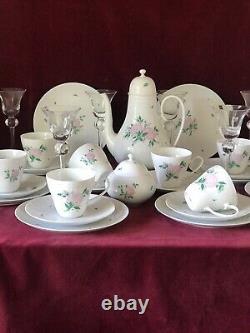 Rosenthal STUDIO LINE ROMANCE Pink Rose Porcelain Coffee Tea Set 6 by