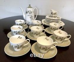 Royal Adderley Arcadia Pattern Fine Bone China Coffee Set &Side Plates 31 Pieces