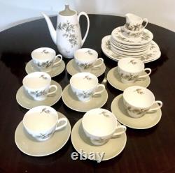 Royal Adderley Arcadia Pattern Fine Bone China Coffee Set &Side Plates 31 Pieces