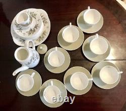 Royal Adderley Arcadia Pattern Fine Bone China Coffee Set &Side Plates 31 Pieces