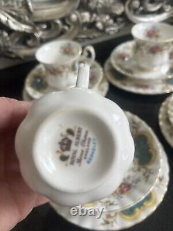 Royal Albert Berkeley Coffee Pot Cup Saucer Trios Milk Sugar 21 Pieces