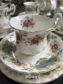 Royal Albert Berkeley Coffee Pot Cup Saucer Trios Milk Sugar 21 Pieces