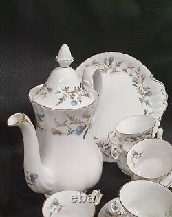 Royal Albert Brigadoon Bone China 17 piece coffee Set