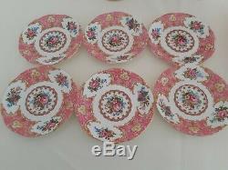 Royal Albert Lady Carlyle 15 piece coffee set vintage 1950's pink floral gold