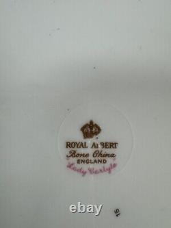 Royal Albert Lady Carlyle Coffee Set x 6 Teapot Milk Jug Cake Plate Vintage Pink