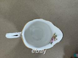 Royal Albert Lady Carlyle Coffee Set x 6 Teapot Milk Jug Cake Plate Vintage Pink