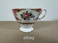 Royal Albert Lady Carlyle Coffee Set x 6 Teapot Milk Jug Cake Plate Vintage Pink