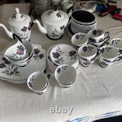 Royal Albert Masquerade 54 Piece Set Trios Milk Jug Sugar Bowl Sandwich Plate