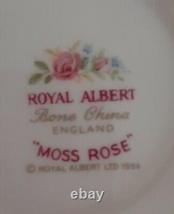 Royal Albert Moss Rose Coffee Set Vintage 1980's Fine Bone China England Vgc