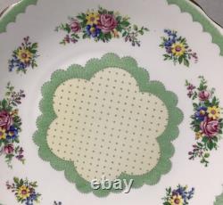 Royal Albert PRUDENCE Green 21 Piece Tea Set Vintage