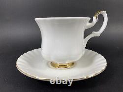 Royal Albert Porcelain Set of Six Coffee Cups & Saucers Val Dor